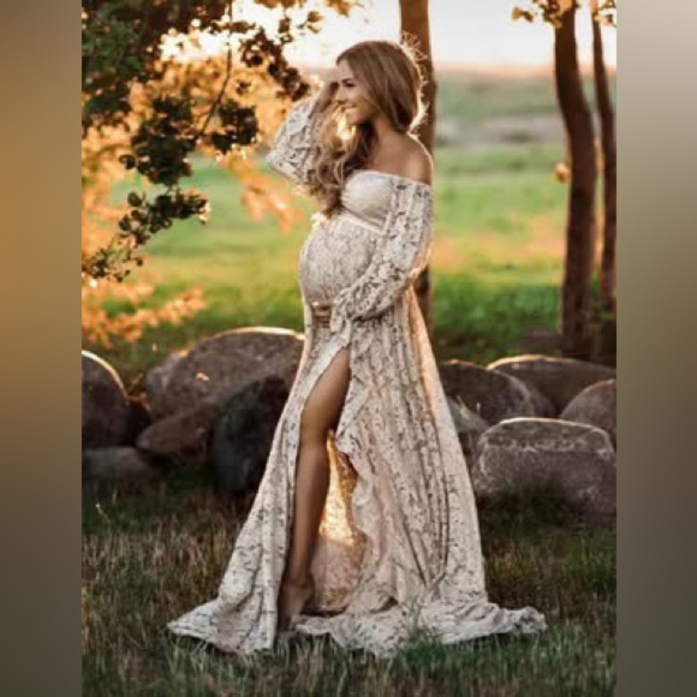 Boho Maternity Dress Two Piece